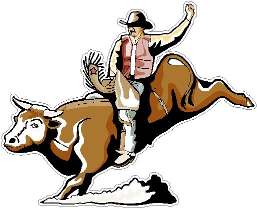 Cowboy Bull Rider Clipart Cowboy Bucking Bronco Clipart Cow Skull