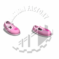 Girls Shoes Walking Animated Clipart