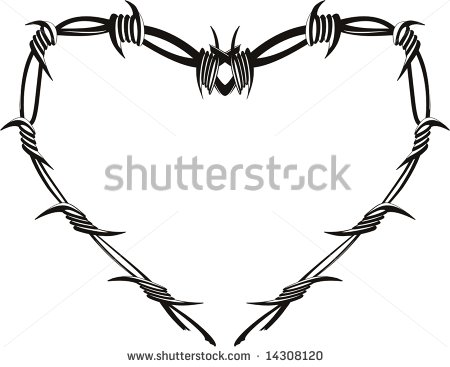 Heart With Barbed Wire Stock Vector Illustration 14308120