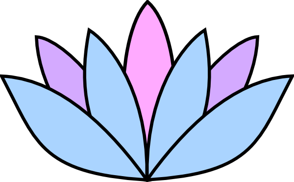 Lavender Lotus Flower Clip Art   Flowers   Download Vector Clip Art