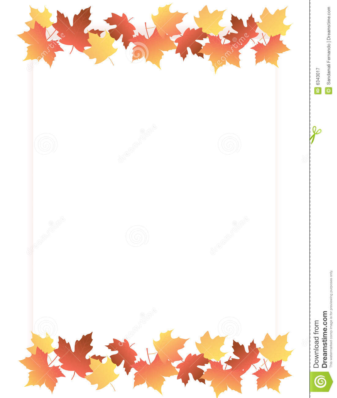Maple Border   Autumn Leaves Royalty Free Stock Photography   Image