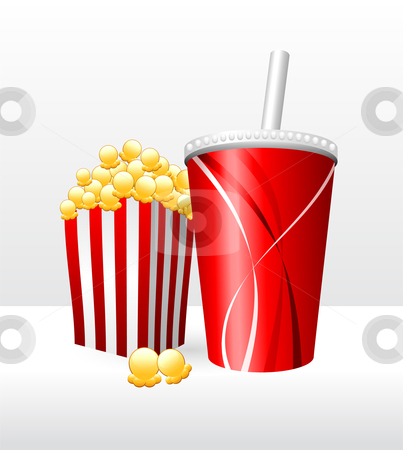 Popcorn And Soda Stock Vector Clipart Popcorn And Soda Original    
