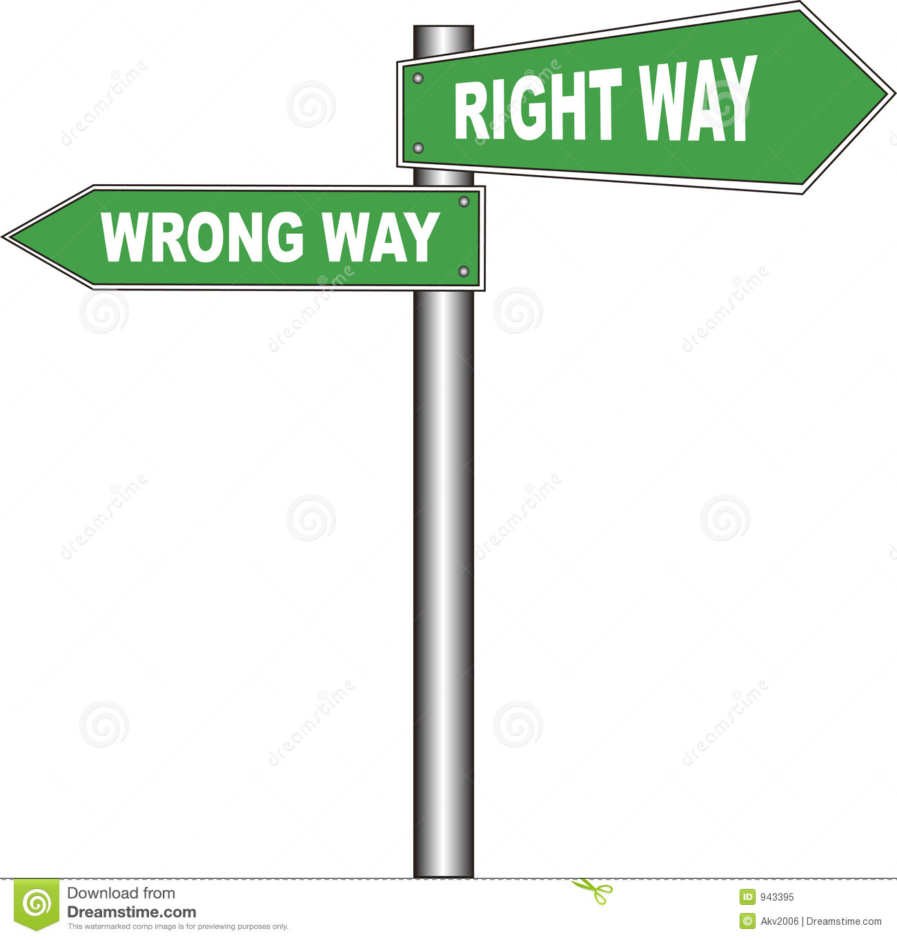 Road Sign  Right Way   Wrong Way Royalty Free Stock Photo   Image