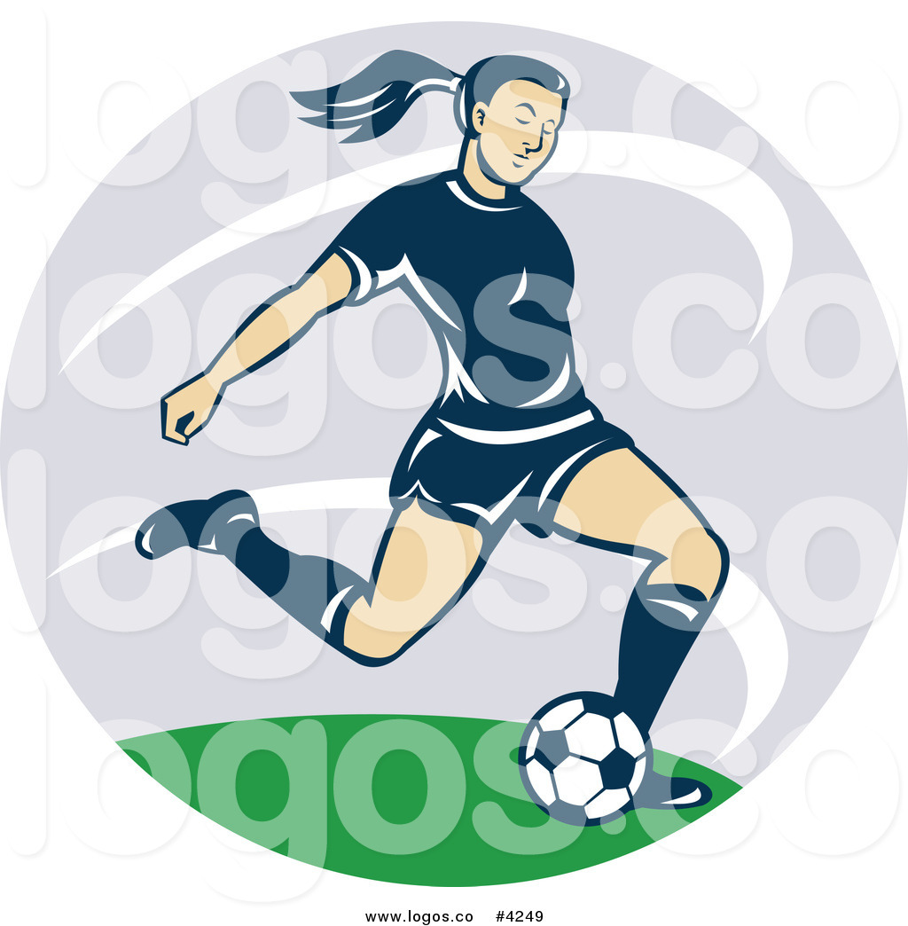 Royalty Free Female Soccer Player Logo By Patrimonio    4249
