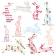 Shabby Chic Bunny Rabbit Silhouette Clipart More