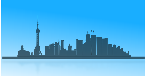 Shangai City Skyline Clip Art At Clker Com   Vector Clip Art Online    
