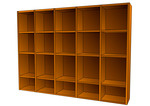 Simple Books Arranged On Bookshelves Vector