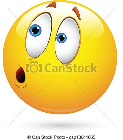Vector   Surprised Smiley Face Vector   Stock Illustration Royalty