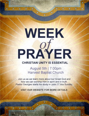 Week Of Prayer Flyer Template   Flyer Templates