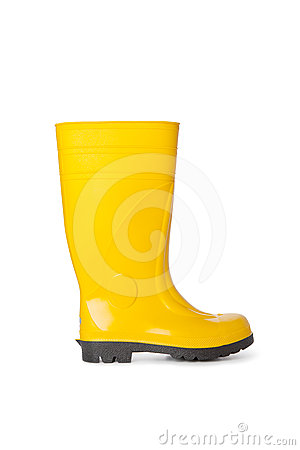 Yellow Rain Boots Clipart Yellow Rubber Boot Isolated On