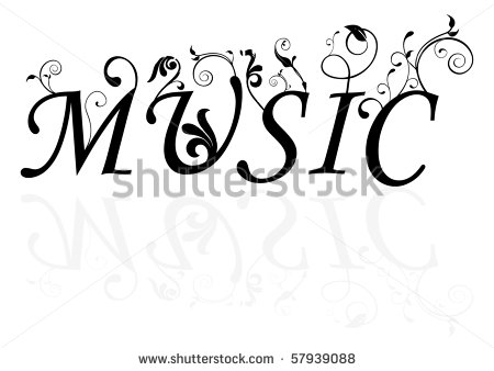 Abstract Illustration Of The Music Word With Swirls   57939088