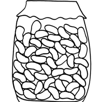 Bean Day Coloring Pages   Jelly Beans In Jar Coloring Page Kids