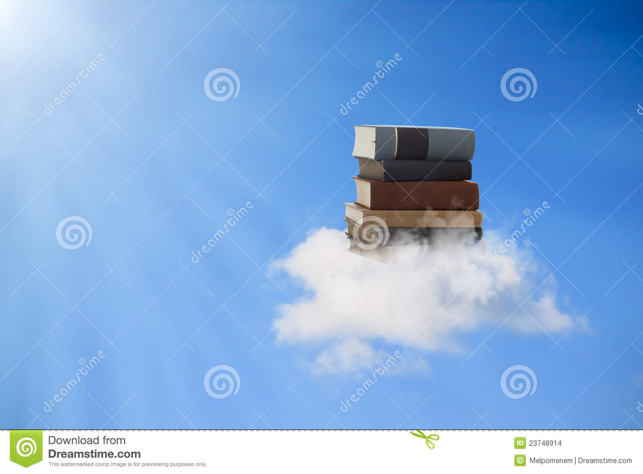 Beautiful Books Floating On A Cloud  Concepts Of Reading Education