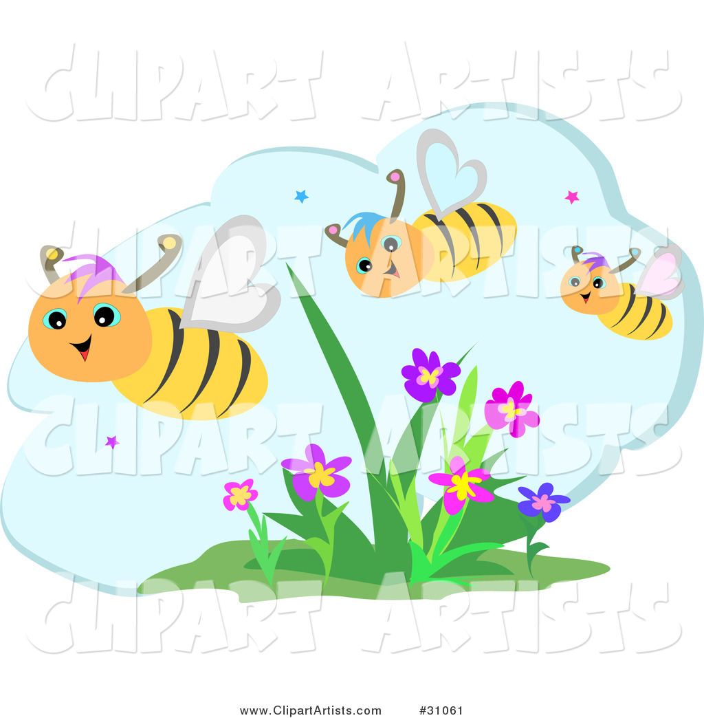 Bees And Flowers Clipart Featured Clipart By Bpearth