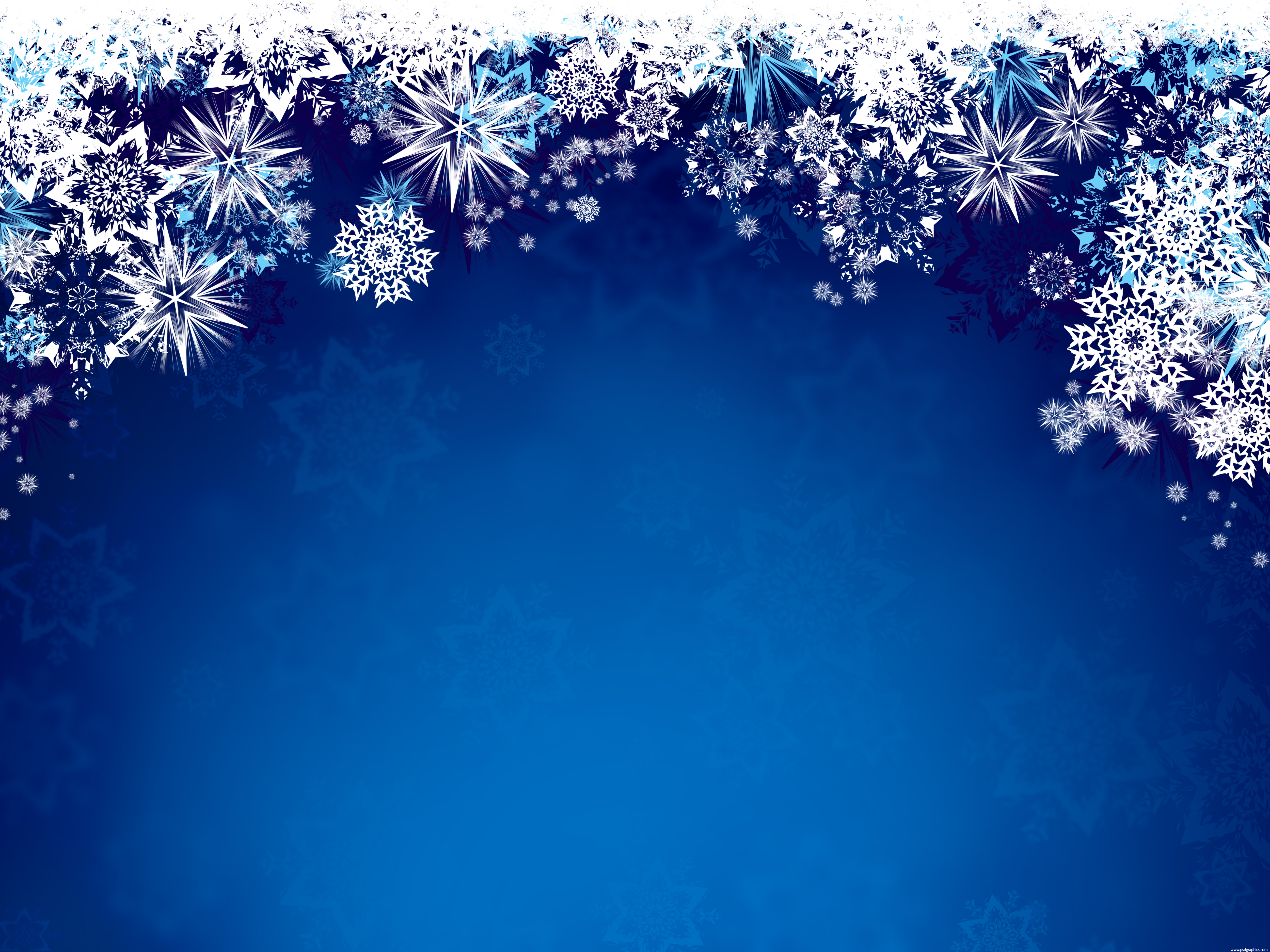 Blue Snowflakes Background   Psdgraphics