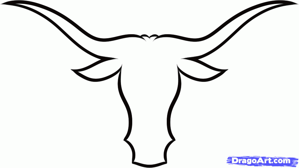 Bull Head Drawing How To Draw Long Horns