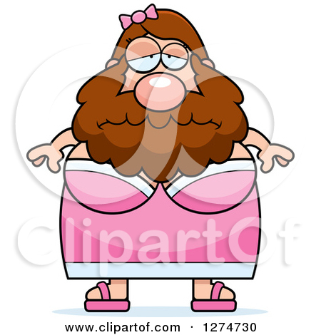 Chubby Lady Back Clipart
