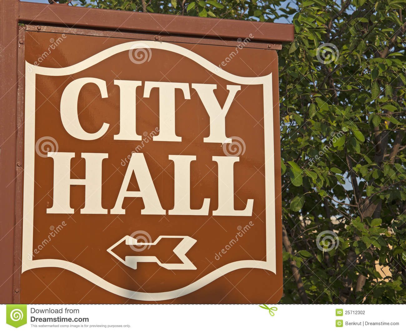City Hall Sign Stock Photography   Image  25712302