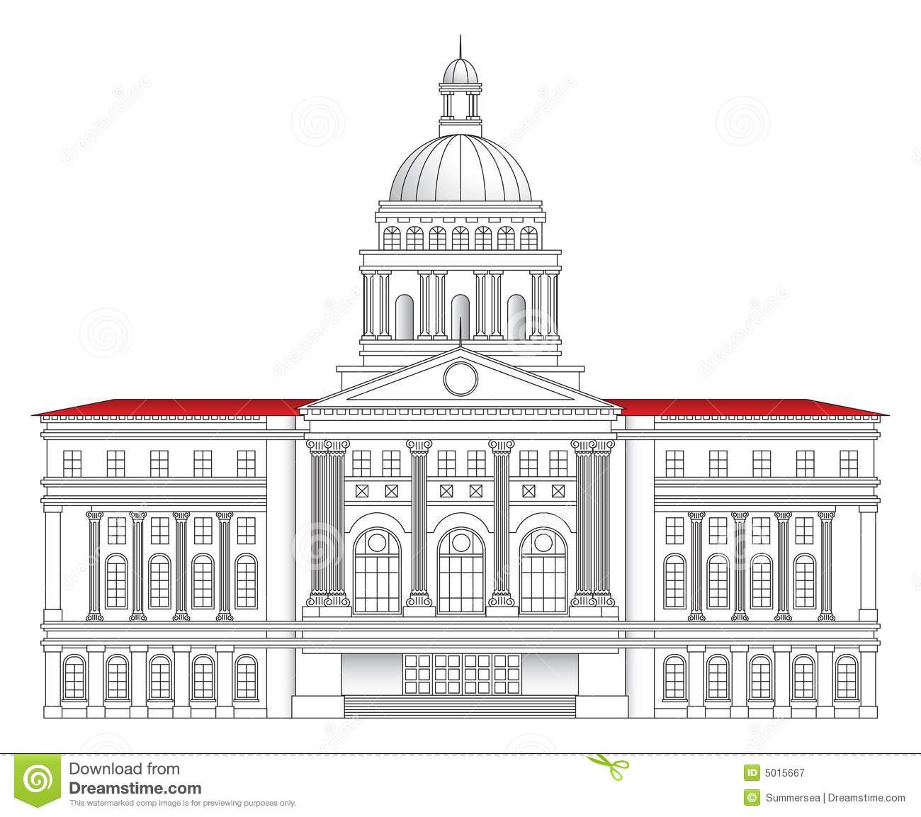 City Hall Vector Illustration Royalty Free Stock Photography   Image