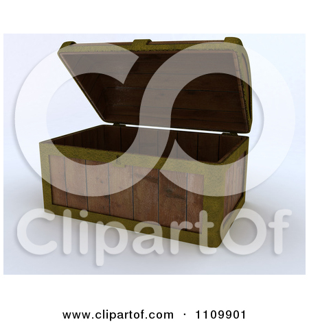 Clipart 3d Wood Pirate Treasure Chest   Royalty Free Cgi Illustration