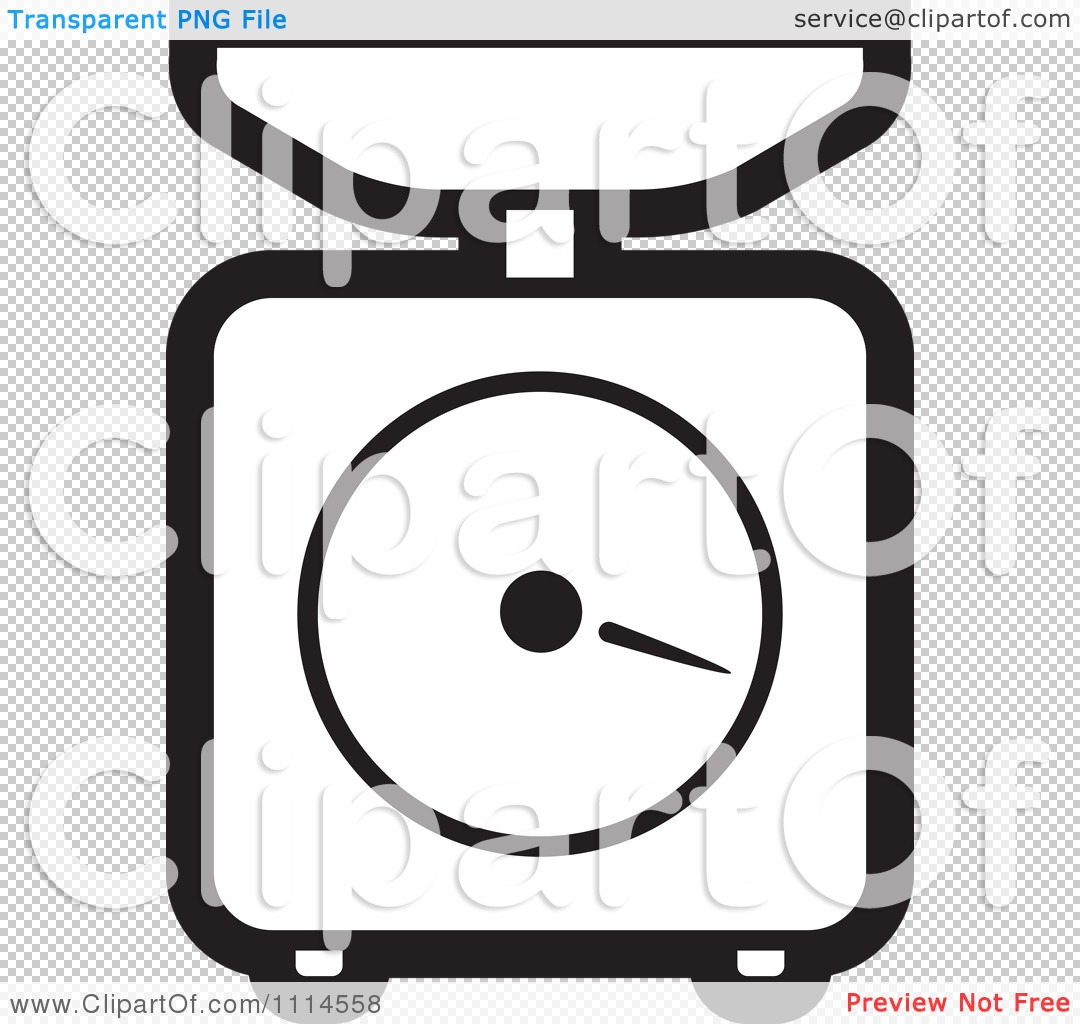 Clipart Black And White Kitchen Scale   Royalty Free Vector