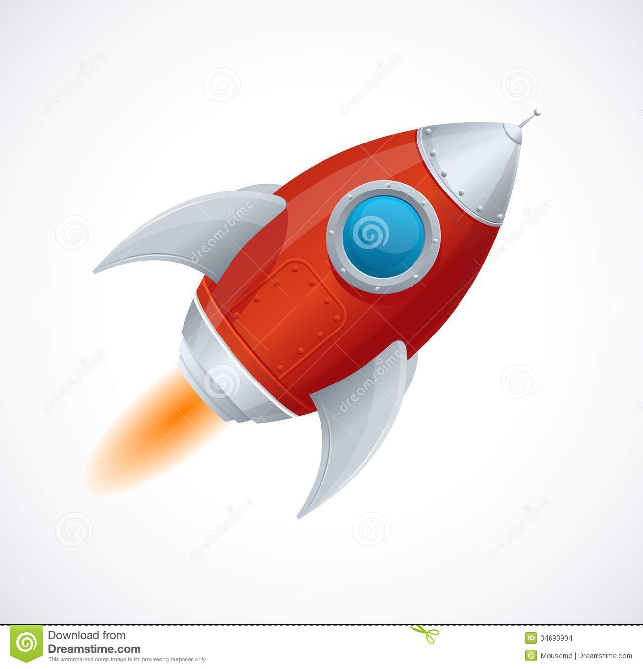 Comic Cartoon Rocket Space Ship Stock Images   Image  34693904