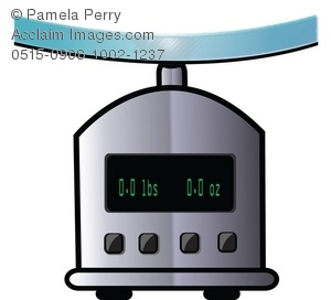 Digital Kitchen Scale Royalty Free Clip Art Picture