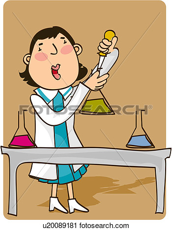 Female Chemist View Large Illustration