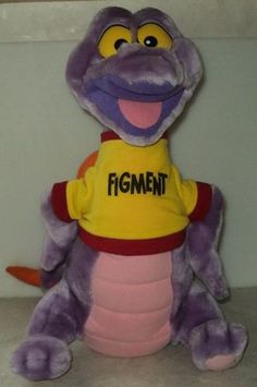 Figment Purple Dragon 1982 Walt Disney World Disneyland Plush Stuffed