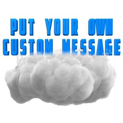 Fluffy Cloud Text Presentation Clipart