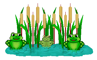 Frog Clip Art   Frogs Water And Cattails