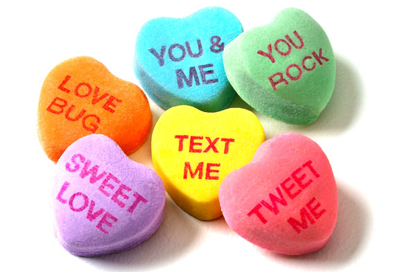 Heart  Make A Valentine S Day Card Using Conversation Hearts Candy