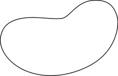 Jelly Bean Outline       Jelly Bean Clip Art Image   Black And White    