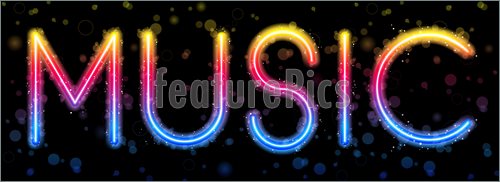 Music Party Abstract Colorful On Black Background Illustration  Clip