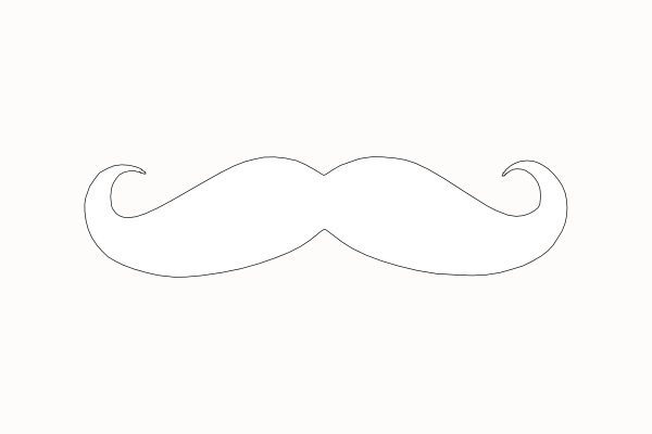 Mustache Outline Clip Art