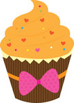 Orange Birthday Cupcake Clip Art   Clipart Panda   Free Clipart Images