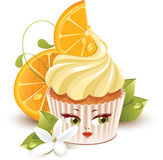 Orange Cupcake Character Stock Vectors Illustrations   Clipart