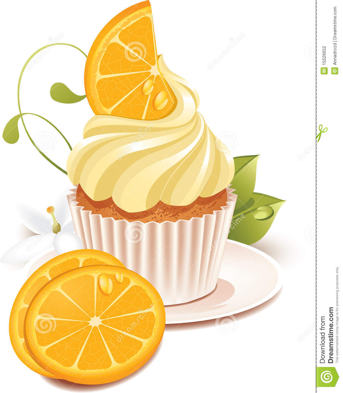 Orange Cupcake Clipart Orange Cupcake