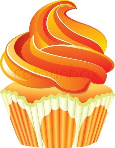 Orange Cupcake Frosting For Haloween   Party  Cupcake Logo Branding