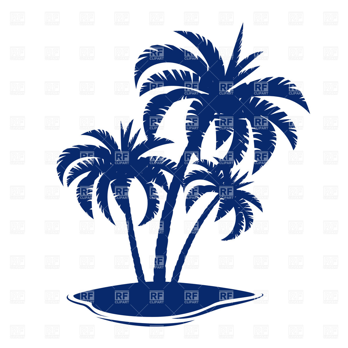 Palm Tree Silhouette 736 Download Royalty Free Vector Clipart  Eps