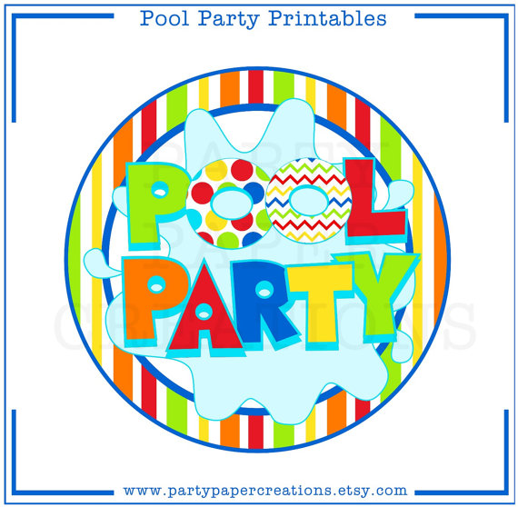     Party Printables   Pool Party Tablescape   Diy Printable Birthday