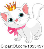 Royalty Free  Rf  Clipart Illustration Of A Playful White Kitten With
