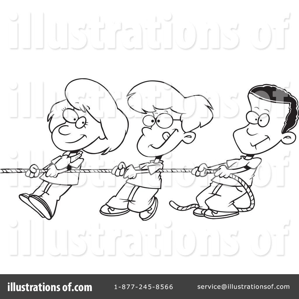 Royalty Free  Rf  Tug Of War Clipart Illustration By Ron Leishman