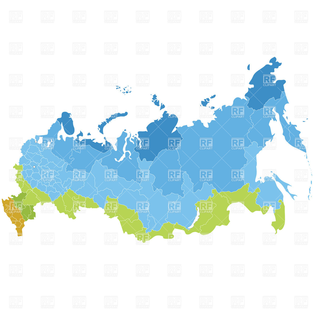 Russia Administrative Division Map 6084 Download Royalty Free Vector