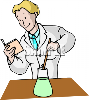 School Clip Art Of A Female Chemist Doing An Experiment