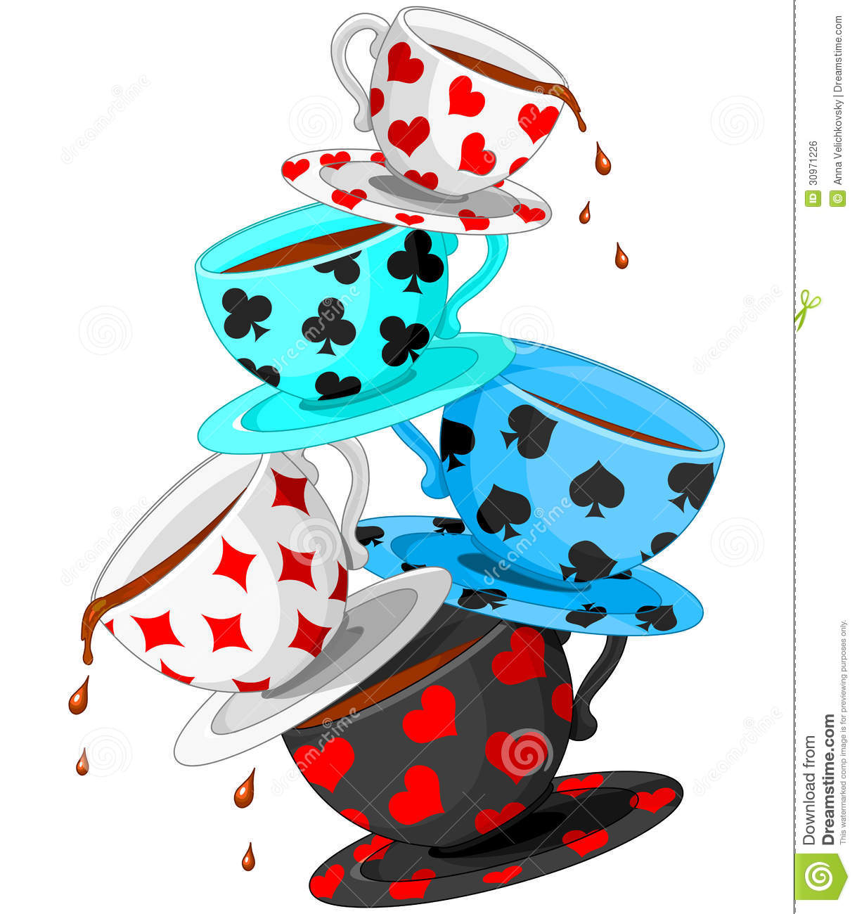 Tea Cups Pyramid Royalty Free Stock Image   Image  30971226