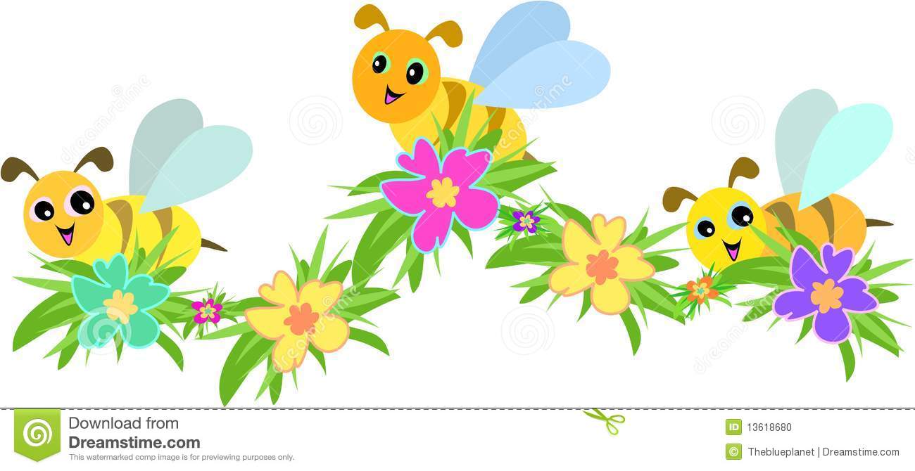 Three Bees And Hibiscus Flowers Stock Photo   Image  13618680