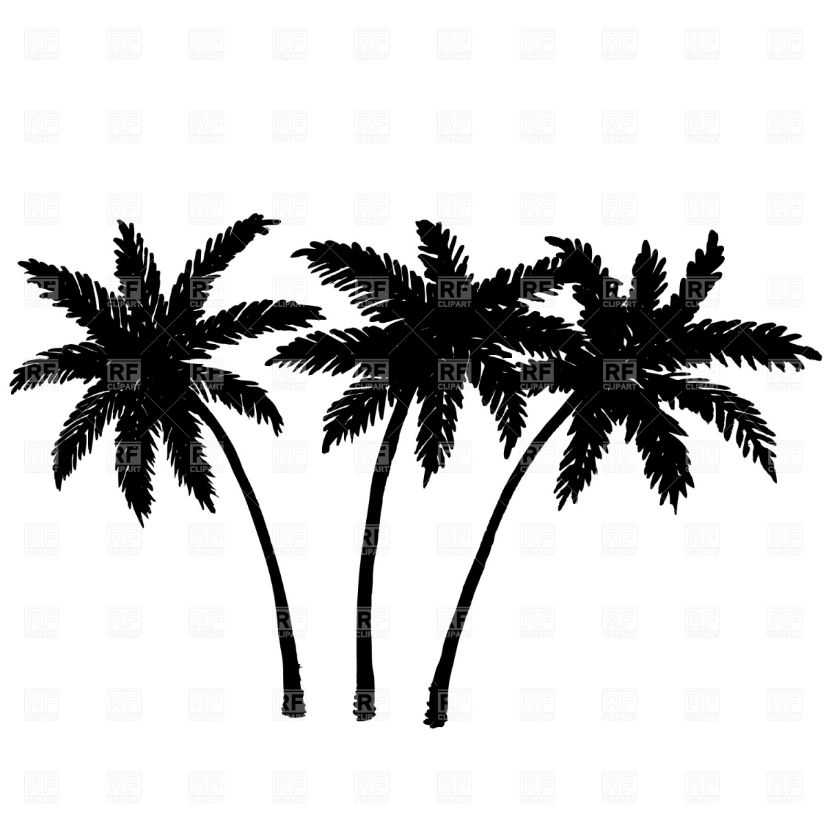 Three Palm Trees Silhouette 987 Silhouettes Outlines Download