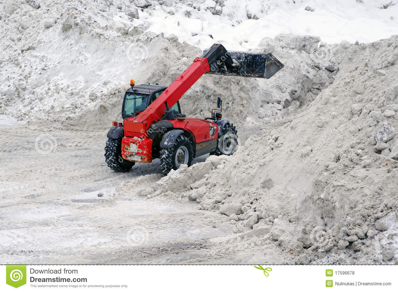 Tractor Removes Snow Royalty Free Stock Photos   Image  17596678