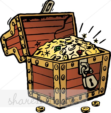 Treasure Chest Clipart   Party Clipart   Backgrounds